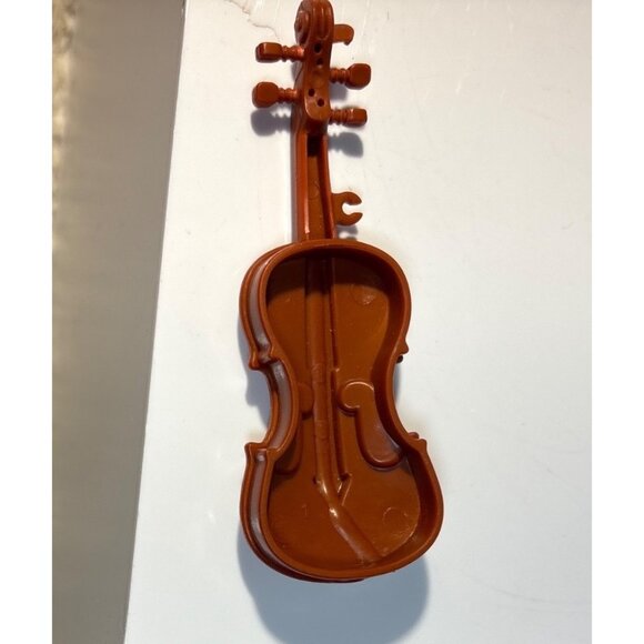 Barbie Miniature Violin Brown Plastic Doll Accessory - Picture 4 of 5